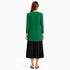 Solid Pleated Button Jacket, Grey & Green