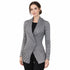 Grey Pleated Statement Jacket – Elegant Women's Business & Office Blazer