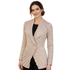 Grey Pleated Statement Jacket – Elegant Women's Business & Office Blazer
