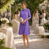 Elegant Lavender Pleated Midi Dress for Women