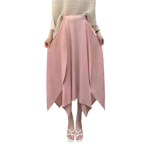 Asymetric Crinkle Skirts - SK1505