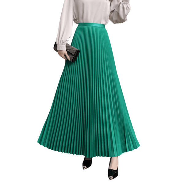 High-Waisted Pleated Maxi Skirt - SK1525