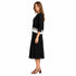 Black Pleated Top with Contrast Hem – Chic Lightweight Blouse for Work & City Style