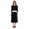 Black Pleated Top with Contrast Hem – Chic Lightweight Blouse for Work & City Style