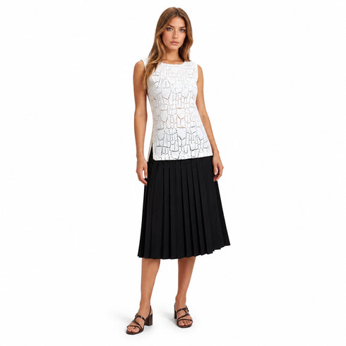 Elegant Textured Sleeveless Top – Soft Neutral Minimalist Top
