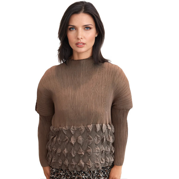 Textured Pleated Top - T1505