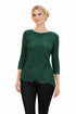 Elegant Pleated Textured Top, Geometric Chic Blouse