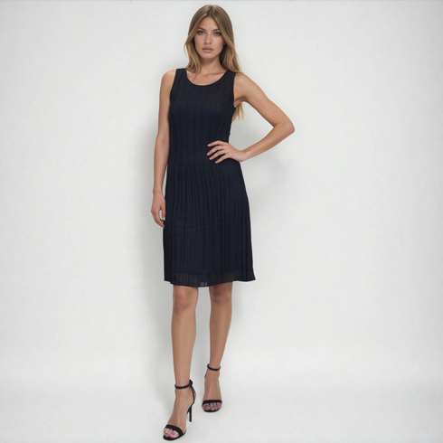 Pleated Bodice Crinkle Dress - DR320