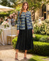 Blue Multi Color Pleated Jacket