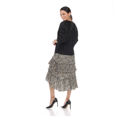 3/4 Sleeve ZigZag Jacket - JK1018 Sapphire