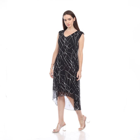 Sleeveless High Low Crinkle Dress - DR1036