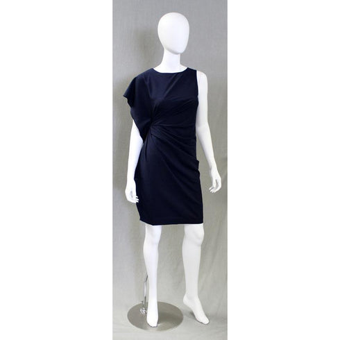 Asymmetrical Crinkle Dress - Navy