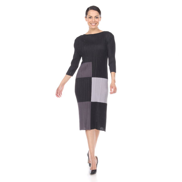 3/4 Sleeve ColorBlock Dress - DR1092