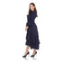 Elegant Black Layered Midi Dress | Romantic Wedding Guest & Evening Dress