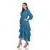 Elegant Black Layered Midi Dress | Romantic Wedding Guest & Evening Dress
