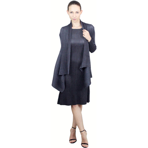 Flowy Crinkle Jacket - JK412 Gray