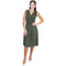 Zebra Print Crinkle Dress - Olive