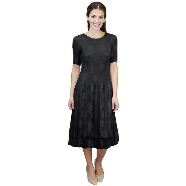 Monotone Crinkle Dress - Black