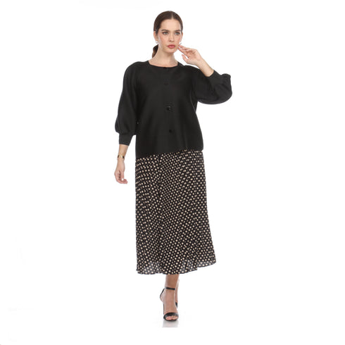 Classic Pleated Jacket - JK1210 Black
