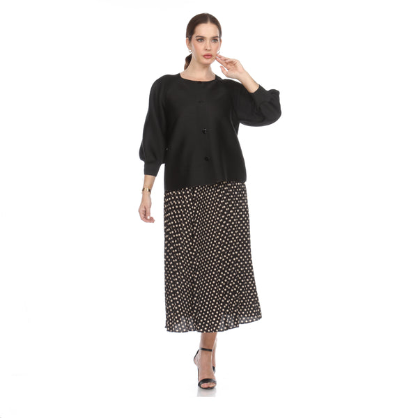 Classic Pleated Jacket - JK1210 Black