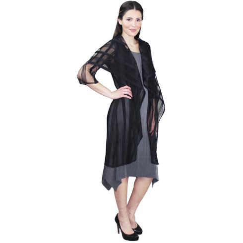 Long Illusion Crinkle Jacket - JK761