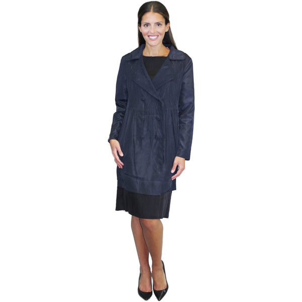 Crinkle Coat - Dark Navy JK829