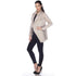 Grey Pleated Statement Jacket – Elegant Women's Business & Office Blazer