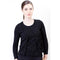 1-Pinched Crinkle Knit Cardigan - Black