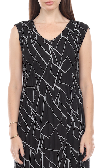 Sleeveless High Low Crinkle Dress - DR1036
