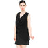 Draped Pleated Chiffon Mini Crinkle Dress - T273