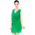 Draped Pleated Chiffon Mini Crinkle Dress - T273