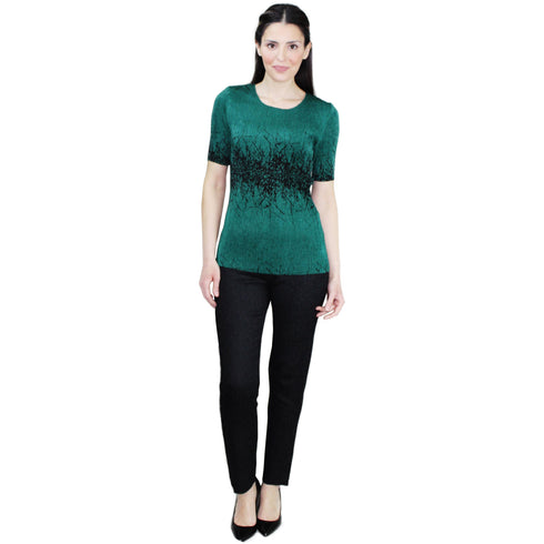 Crinkle Print Crinkle Top - T752