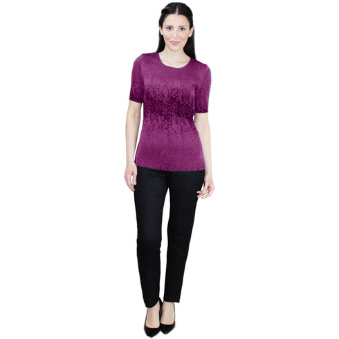 Crinkle Print Crinkle Top - T752