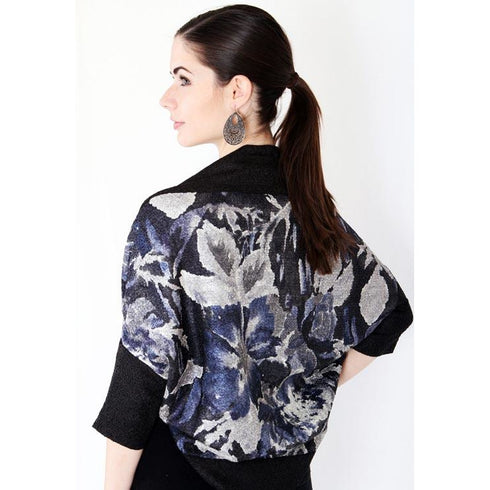 Dolman Sleeve Printed Shrug - T87