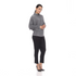 Elegant Pleated Green Cowl Neck Top, Relaxed Fit Chic Knit Blouse